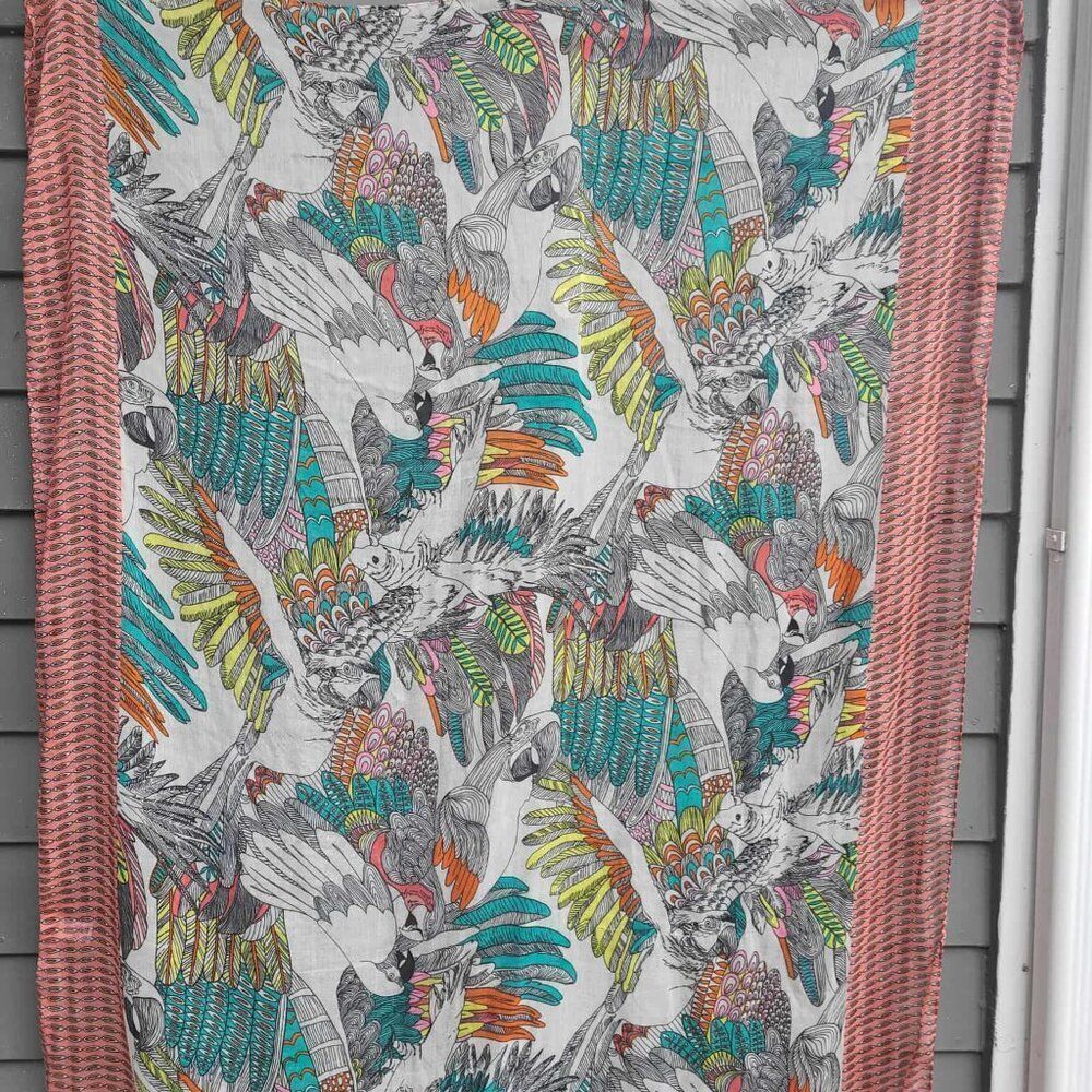 Target Parrot Print Polyester Large Scarf